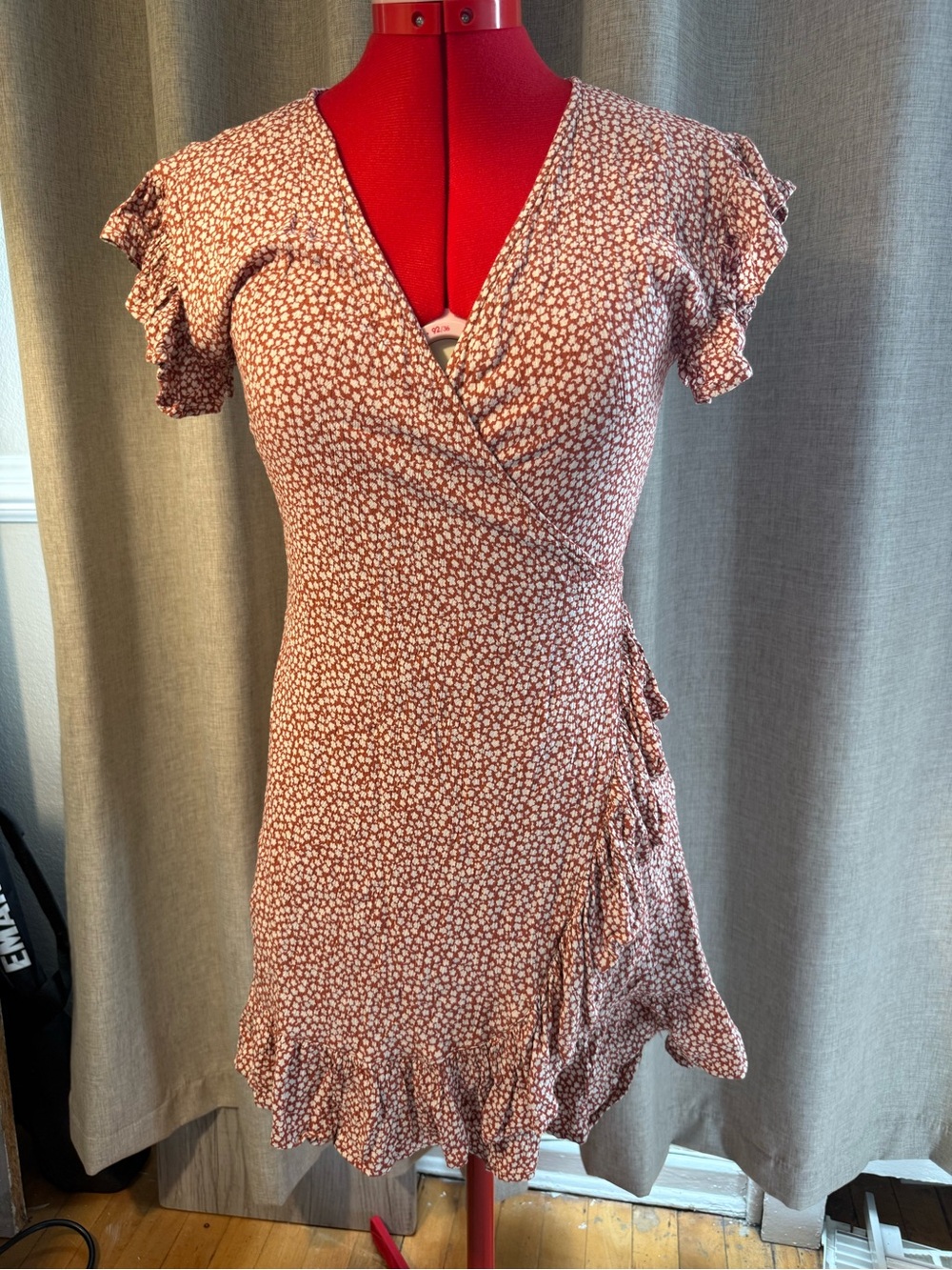 Billabong Rose-Multi Floral Wrap Mini Dress